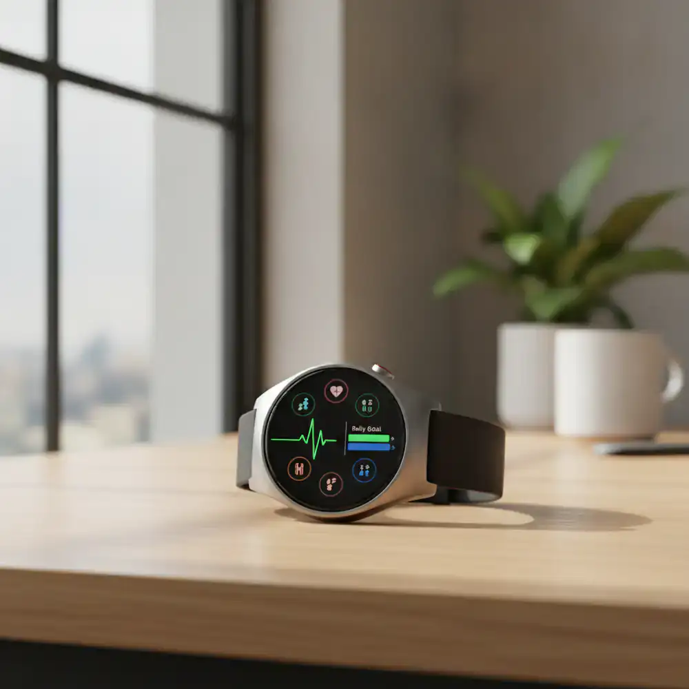 Modern smartwatch with health tracking